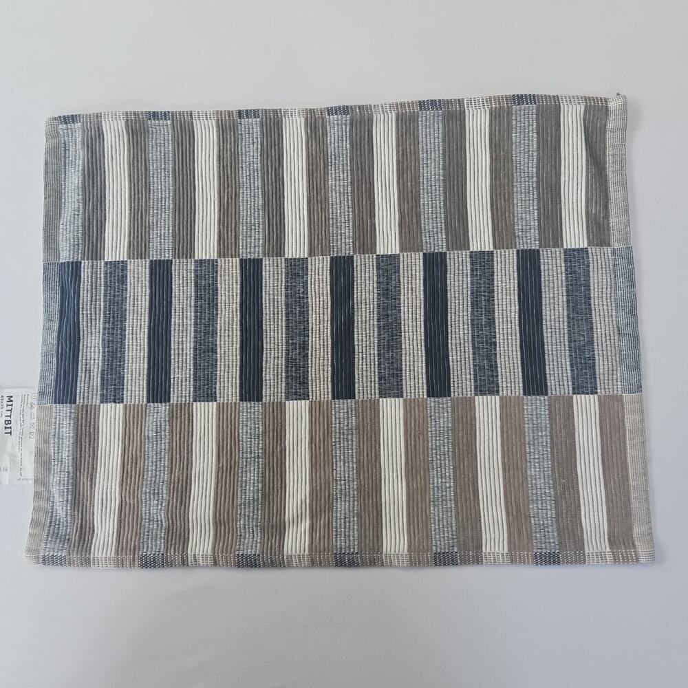 IKEA Mittbit Striped Geometric Natural Cotton 18 x‎ 14 PLACEMAT